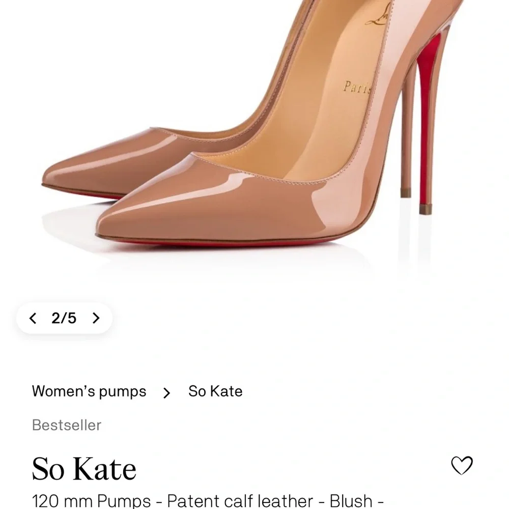 Blush Christian Louboutin So Kate pumps